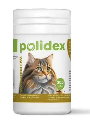 Купить polidex Мультивитум витамины для кошек витамины и минералы