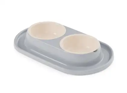 Купить alta Юта миска двойная на подставке для собак и кошек, серая