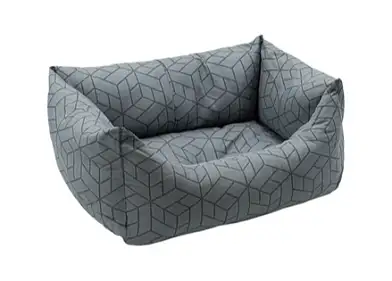 ZOOexpress лежанка пухлик «Геометрия» для кошек и собак, серая