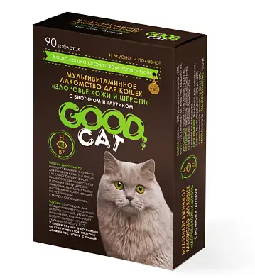 GOOD CAT Мультивитаминное лакомство для кошек здоровье кожи и шерсти