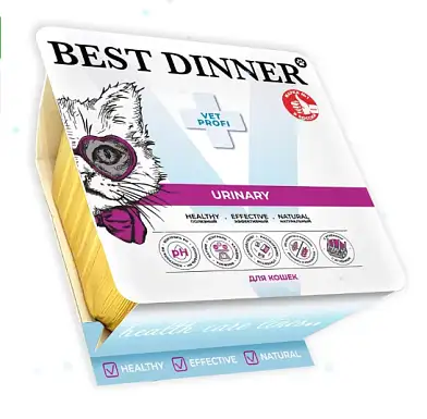 Best Dinner Exclusive  Vet Profi Urinary паштет для кошек для профилактики мочекаменной болезни с ягненком (ламистер)